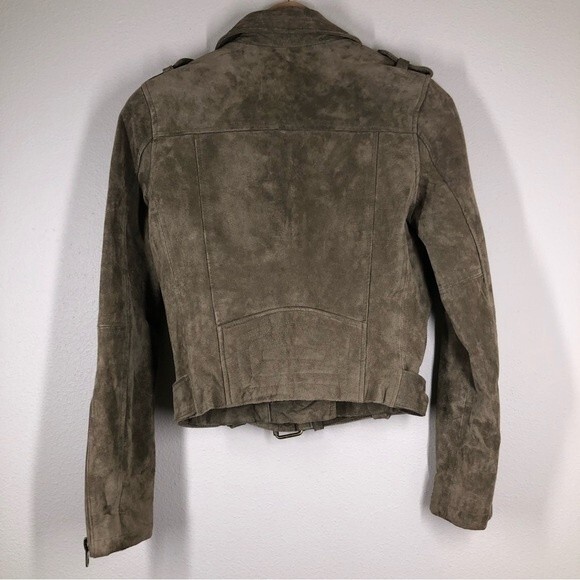 Vigoss Genuine Brown Suede Leather Moto Jacket Small - Picture 8 of 13